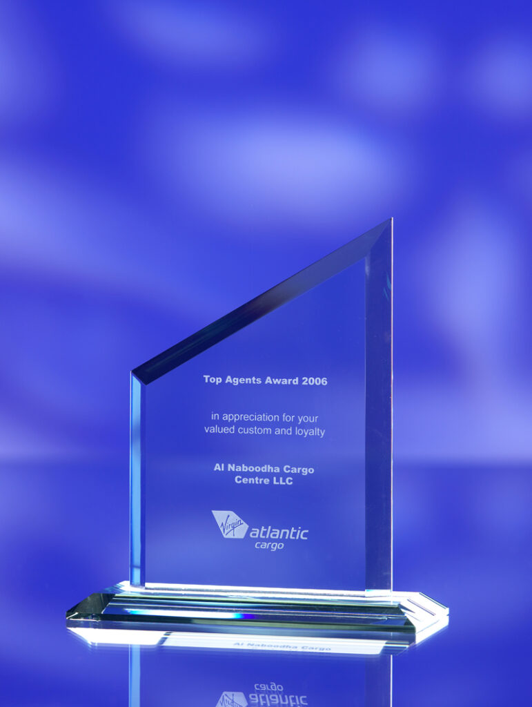 TRAPEZIUM JADE GLASS AWARD TROPHY - 3D Crystal Art